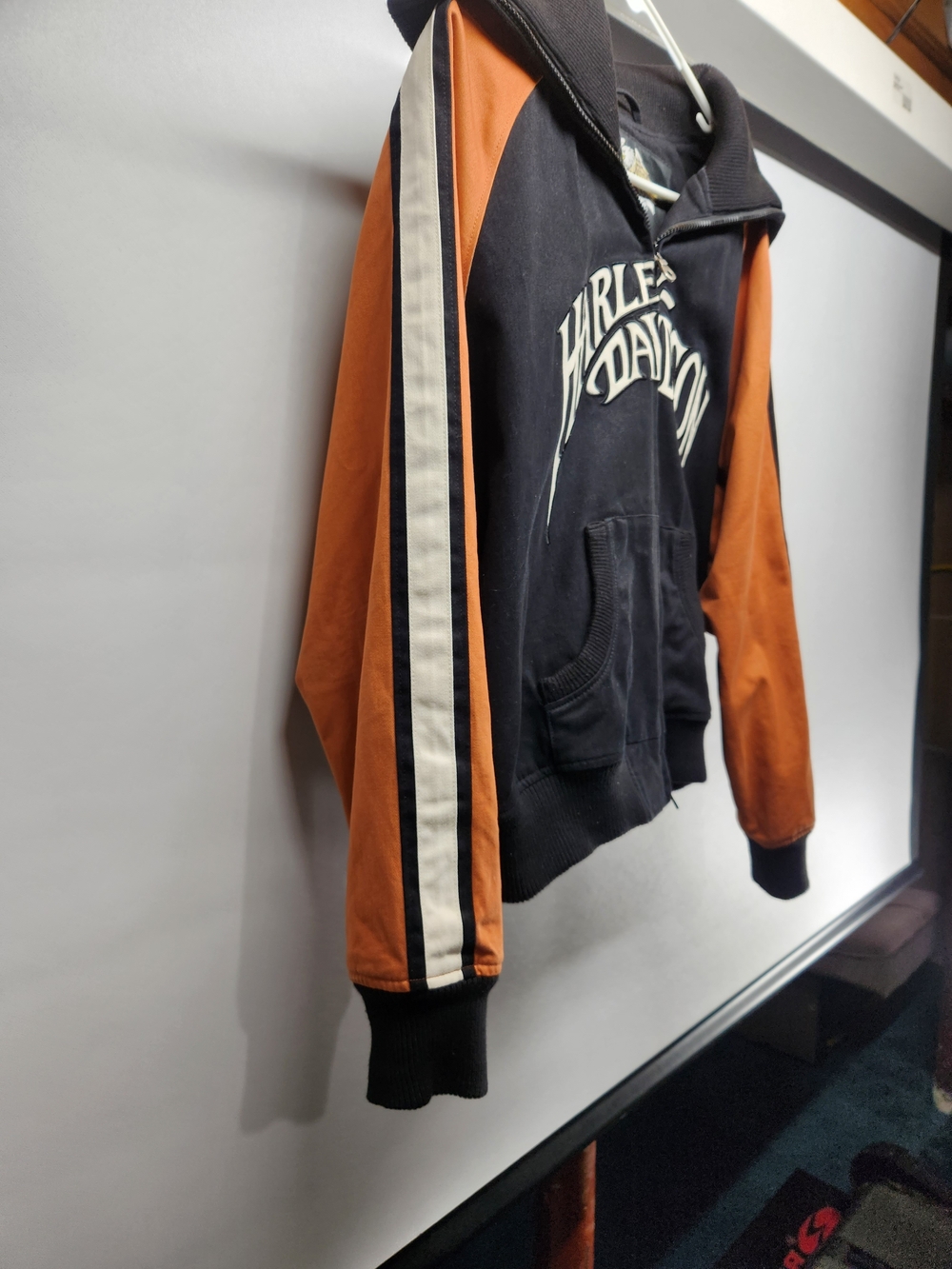Harley-Davidson Womans Black & Orange Zip  Jacket Size Xl - Picture 3 of 7